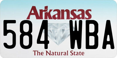 AR license plate 584WBA