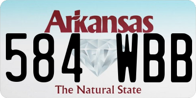 AR license plate 584WBB