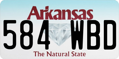 AR license plate 584WBD
