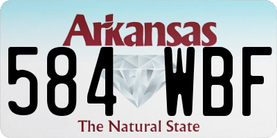 AR license plate 584WBF