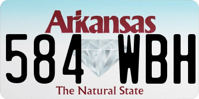 AR license plate 584WBH