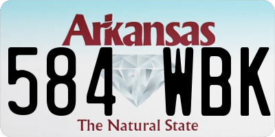 AR license plate 584WBK