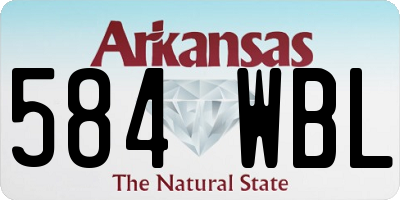 AR license plate 584WBL
