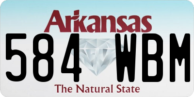 AR license plate 584WBM