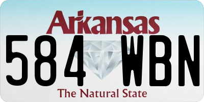 AR license plate 584WBN