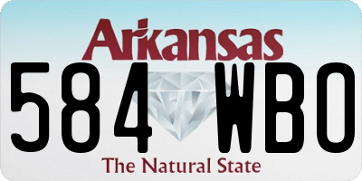 AR license plate 584WBO
