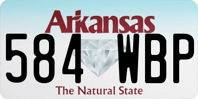 AR license plate 584WBP