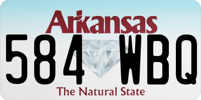 AR license plate 584WBQ