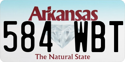 AR license plate 584WBT