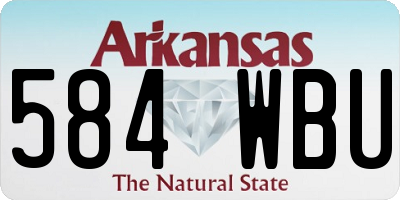 AR license plate 584WBU