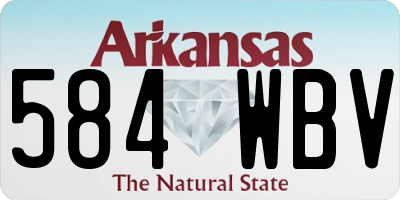 AR license plate 584WBV