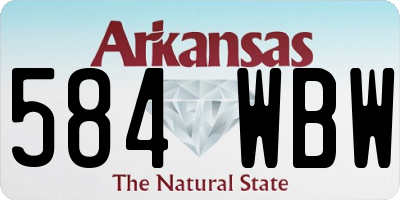 AR license plate 584WBW