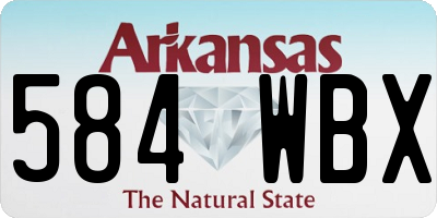 AR license plate 584WBX