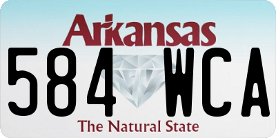 AR license plate 584WCA