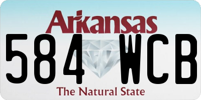 AR license plate 584WCB