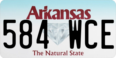 AR license plate 584WCE