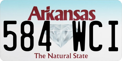 AR license plate 584WCI