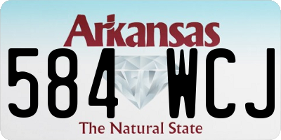 AR license plate 584WCJ