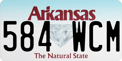 AR license plate 584WCM