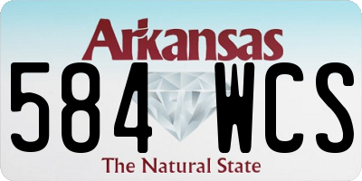 AR license plate 584WCS