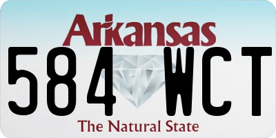 AR license plate 584WCT