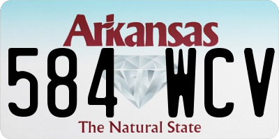 AR license plate 584WCV