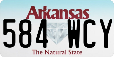 AR license plate 584WCY