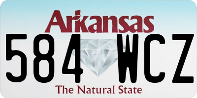 AR license plate 584WCZ