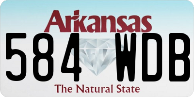 AR license plate 584WDB