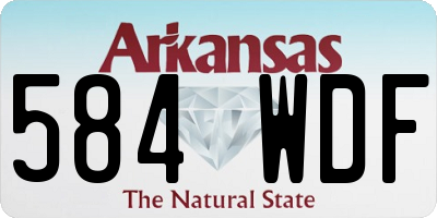 AR license plate 584WDF