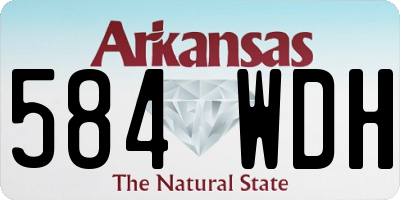 AR license plate 584WDH