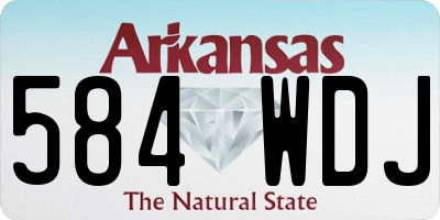 AR license plate 584WDJ
