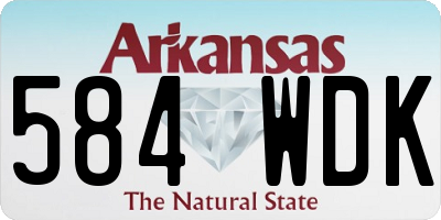 AR license plate 584WDK
