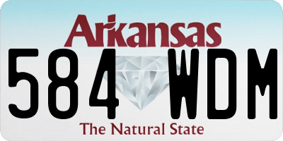AR license plate 584WDM