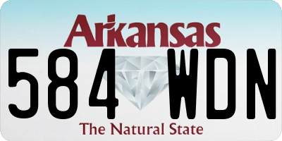 AR license plate 584WDN