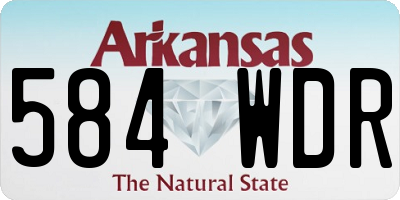 AR license plate 584WDR