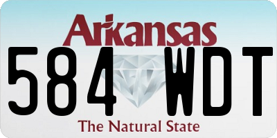 AR license plate 584WDT