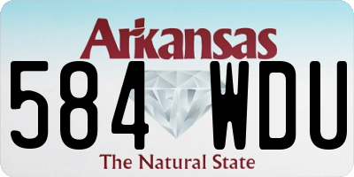 AR license plate 584WDU