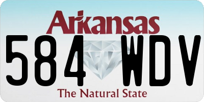 AR license plate 584WDV