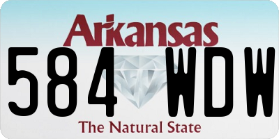 AR license plate 584WDW