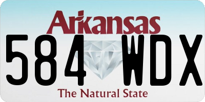 AR license plate 584WDX