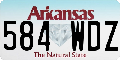 AR license plate 584WDZ