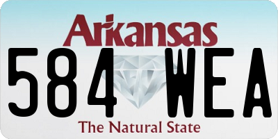 AR license plate 584WEA