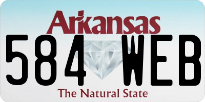 AR license plate 584WEB