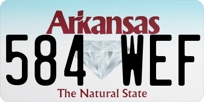 AR license plate 584WEF