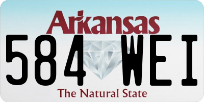 AR license plate 584WEI
