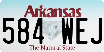 AR license plate 584WEJ