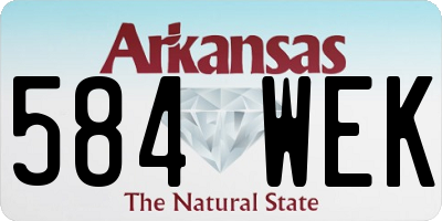 AR license plate 584WEK
