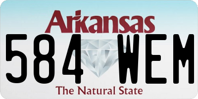 AR license plate 584WEM