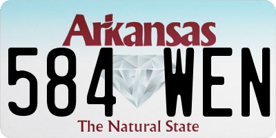 AR license plate 584WEN